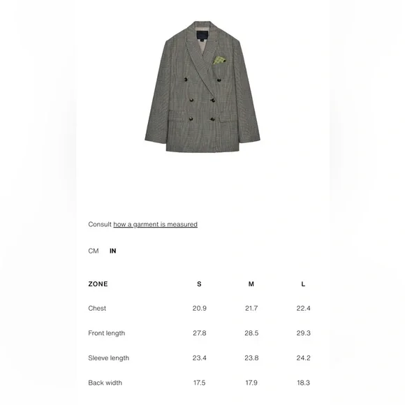 NEW! Zara Plaid Wool Oversized Blazer - Picture 4 of 12